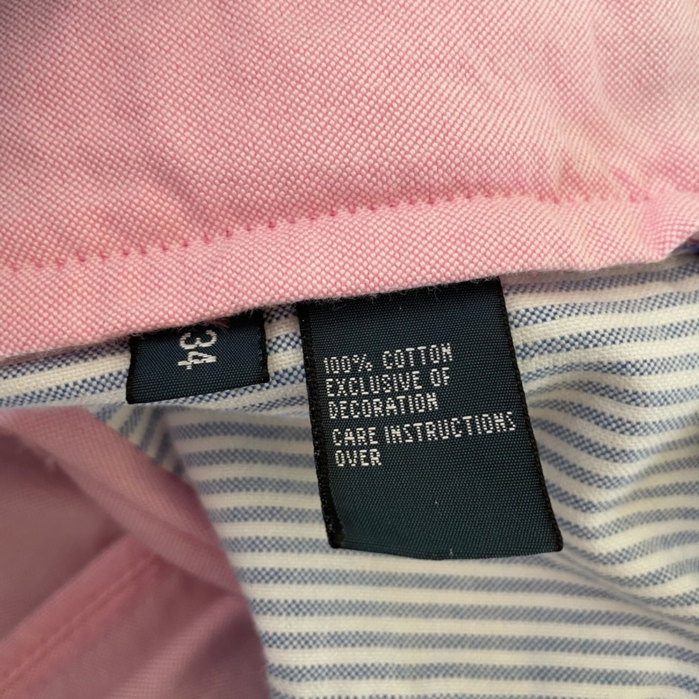 R.Lauren Pink Oxford Shorts - Picture 4 of 5